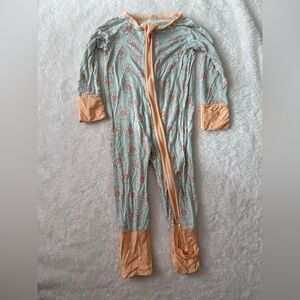 Little One Shop 3-6M footie/sleeper Mint and Peach
